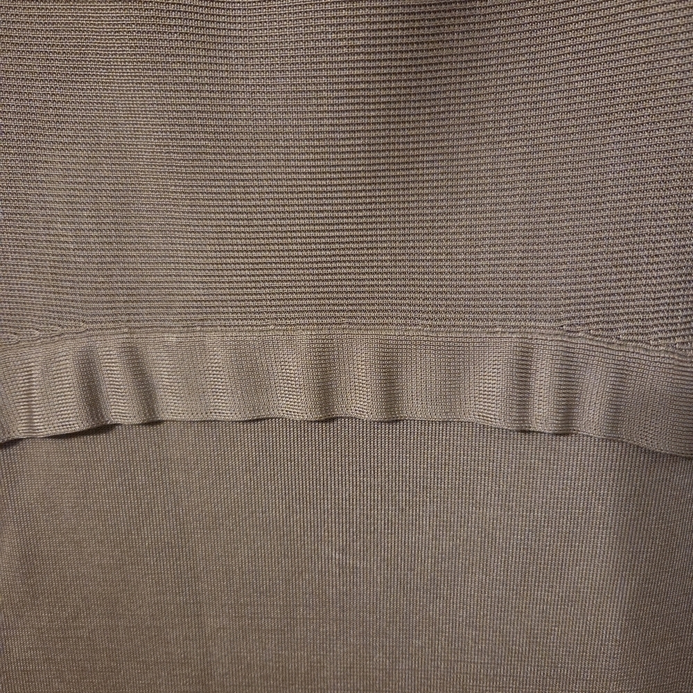 COS Neutral Brown Sleeveless Scoop Neck Ribbed Layering Minimalist Top. Size L - Picture 4 of 6